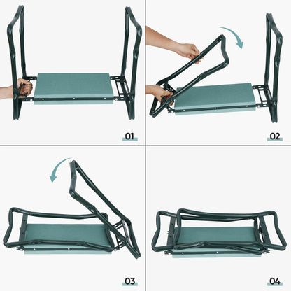 Foldable Garden Kneeler Bench & Tool Pouch